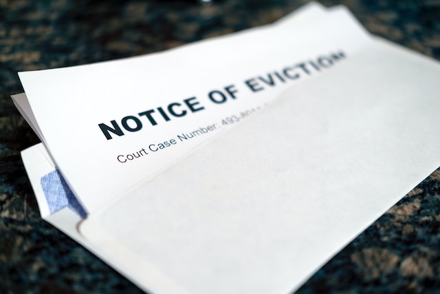 A picture of a document with the text "notice of eviction". Ready Legal is an Orlando eviction law firm. 